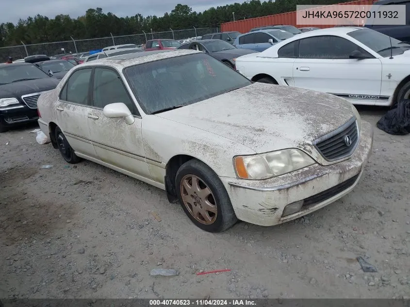 2002 Acura Rl 3.5 VIN: JH4KA96572C011932 Lot: 40740523