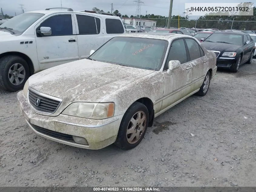 2002 Acura Rl 3.5 VIN: JH4KA96572C011932 Lot: 40740523