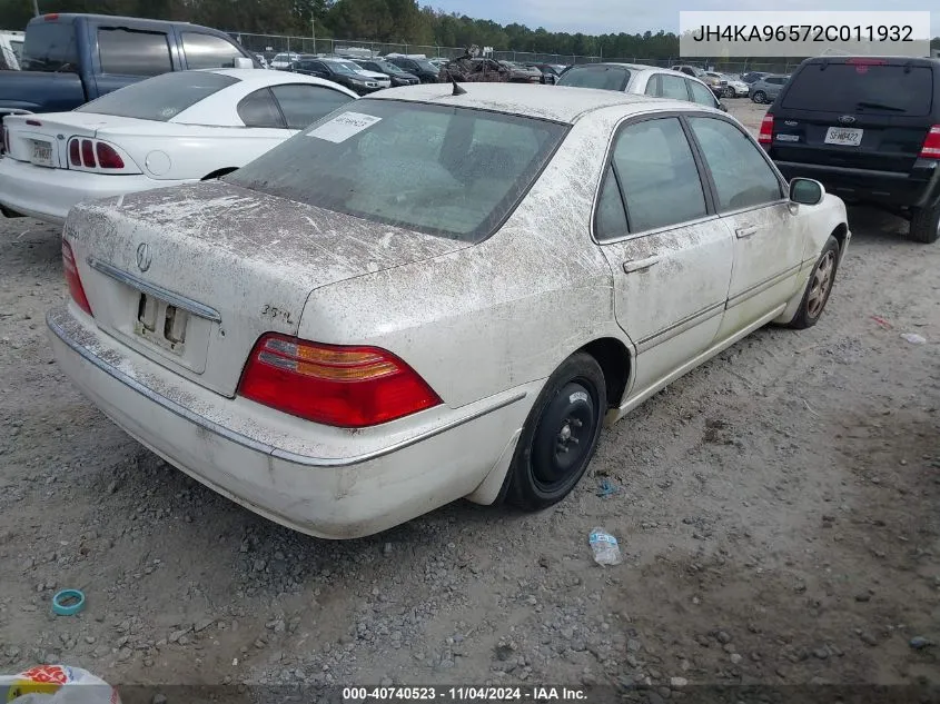 2002 Acura Rl 3.5 VIN: JH4KA96572C011932 Lot: 40740523