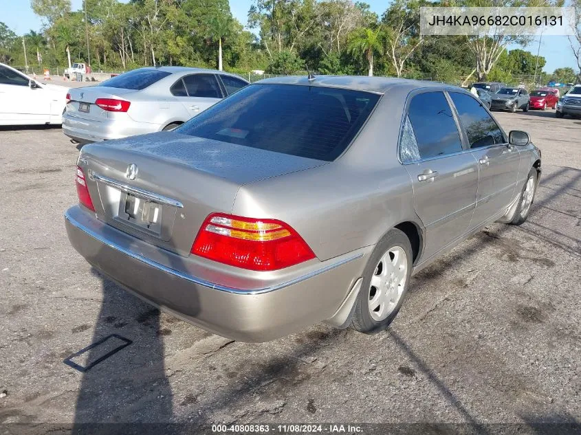 2002 Acura Rl 3.5 VIN: JH4KA96682C016131 Lot: 40808363