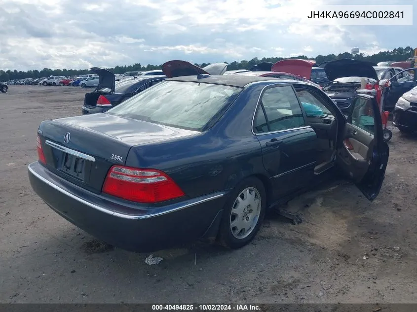 2004 Acura Rl 3.5 VIN: JH4KA96694C002841 Lot: 40494825