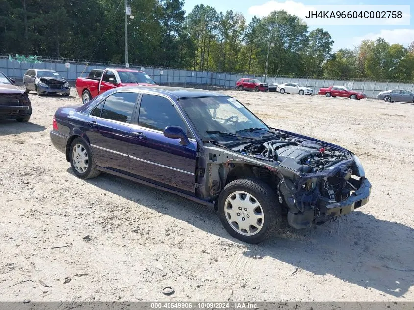 2004 Acura Rl 3.5 VIN: JH4KA96604C002758 Lot: 40549906