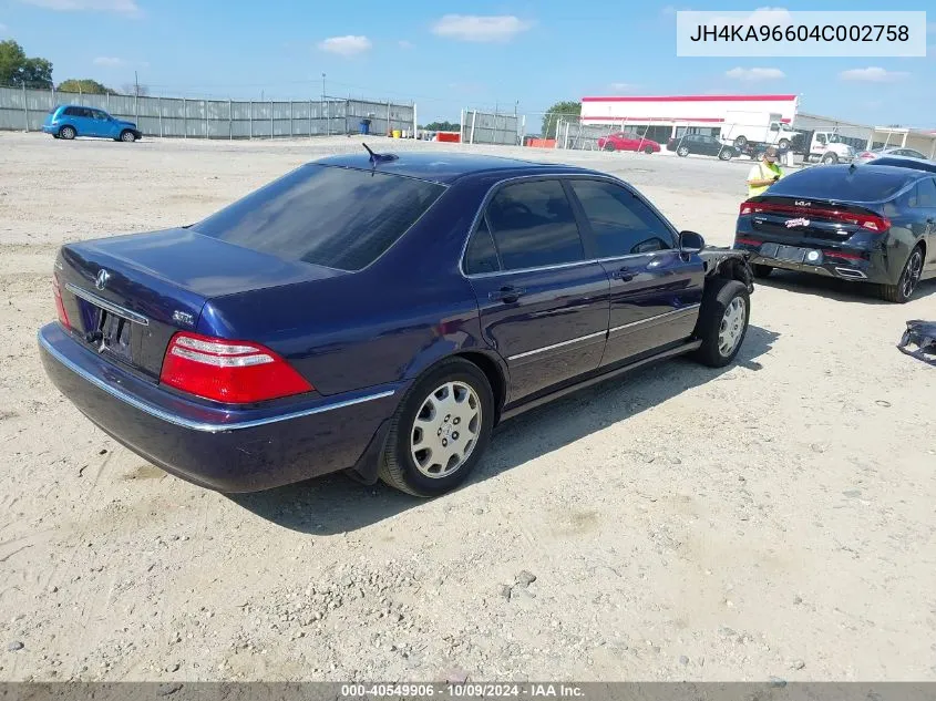 2004 Acura Rl 3.5 VIN: JH4KA96604C002758 Lot: 40549906