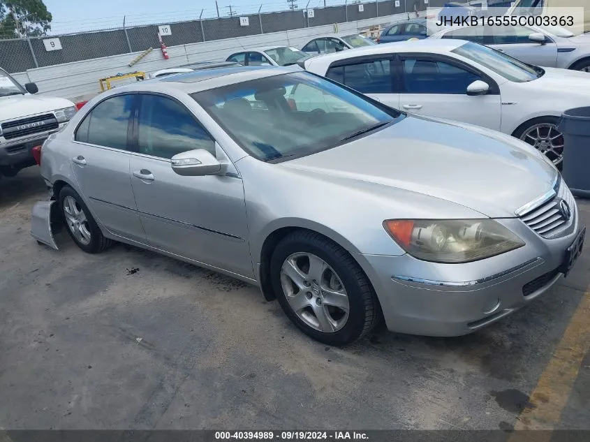 2005 Acura Rl 3.5 VIN: JH4KB16555C003363 Lot: 40394989