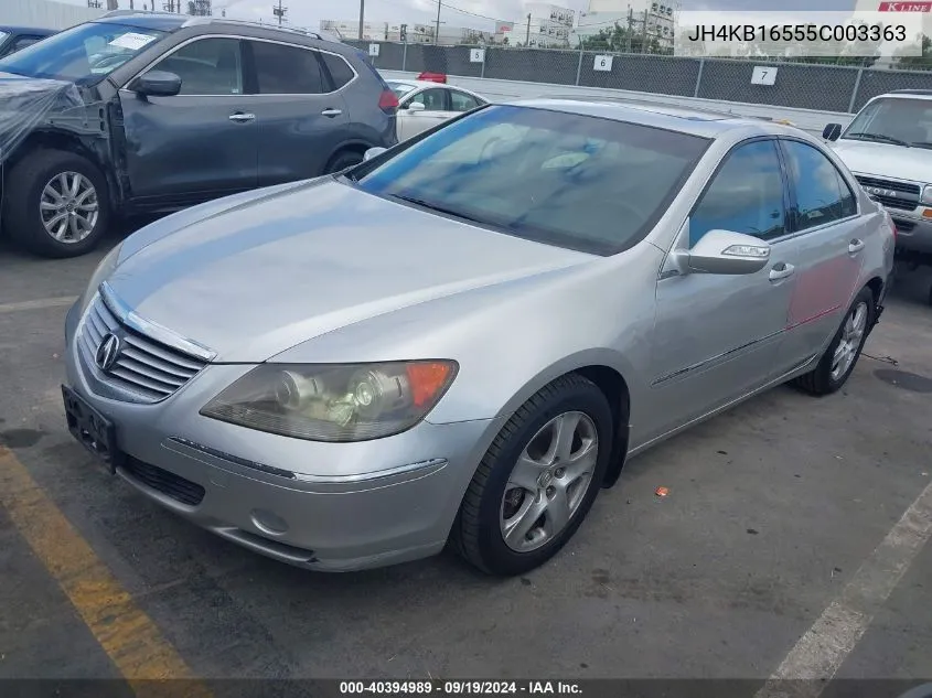 2005 Acura Rl 3.5 VIN: JH4KB16555C003363 Lot: 40394989