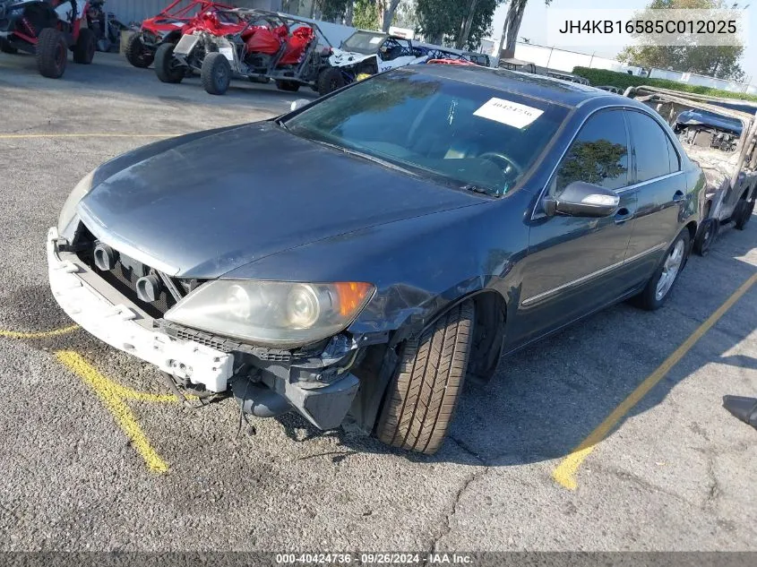 2005 Acura Rl 3.5 VIN: JH4KB16585C012025 Lot: 40424736