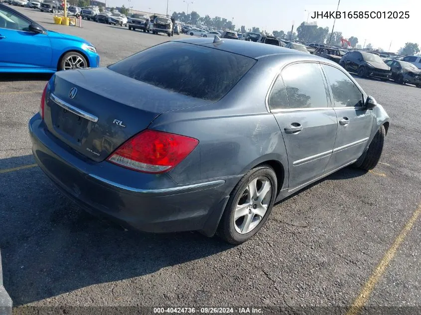 2005 Acura Rl 3.5 VIN: JH4KB16585C012025 Lot: 40424736