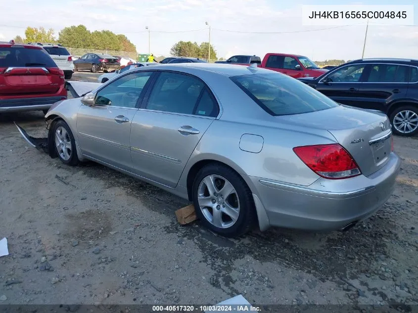 2005 Acura Rl 3.5 VIN: JH4KB16565C004845 Lot: 40517320