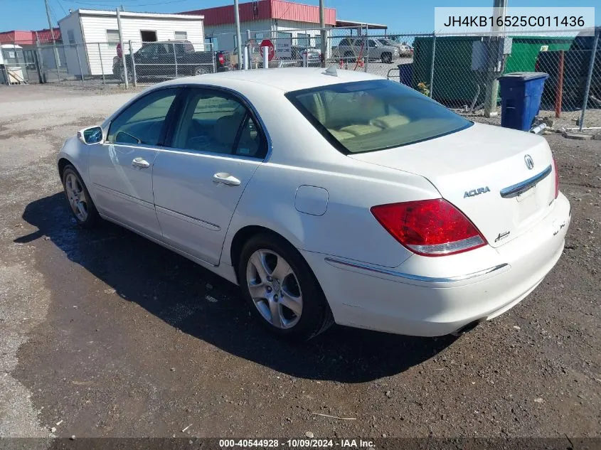 2005 Acura Rl 3.5 VIN: JH4KB16525C011436 Lot: 40544928