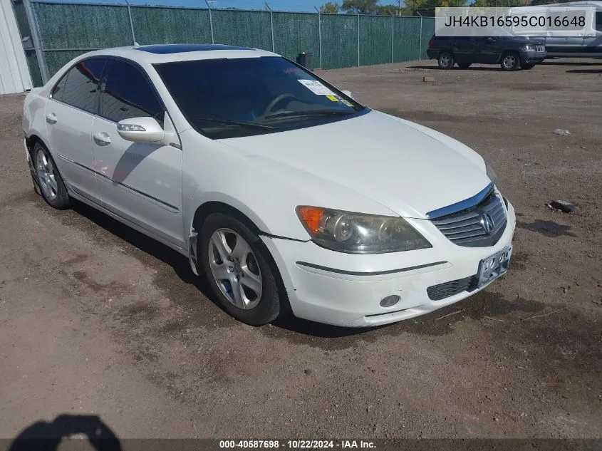 2005 Acura Rl 3.5 VIN: JH4KB16595C016648 Lot: 40587698