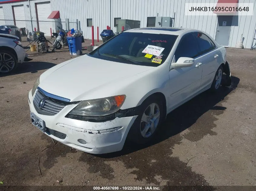 2005 Acura Rl 3.5 VIN: JH4KB16595C016648 Lot: 40587698