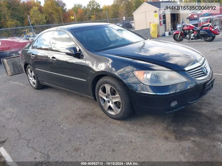 2005 Acura Rl 3.5 VIN: JH4KB16535C006892 Lot: 40592713