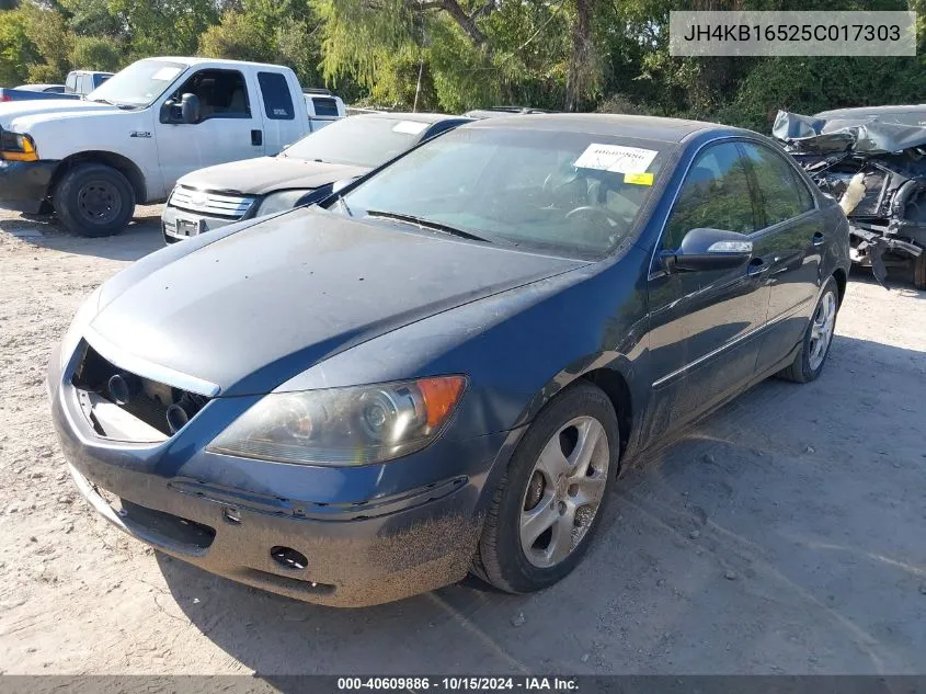 2005 Acura Rl 3.5 VIN: JH4KB16525C017303 Lot: 40609886