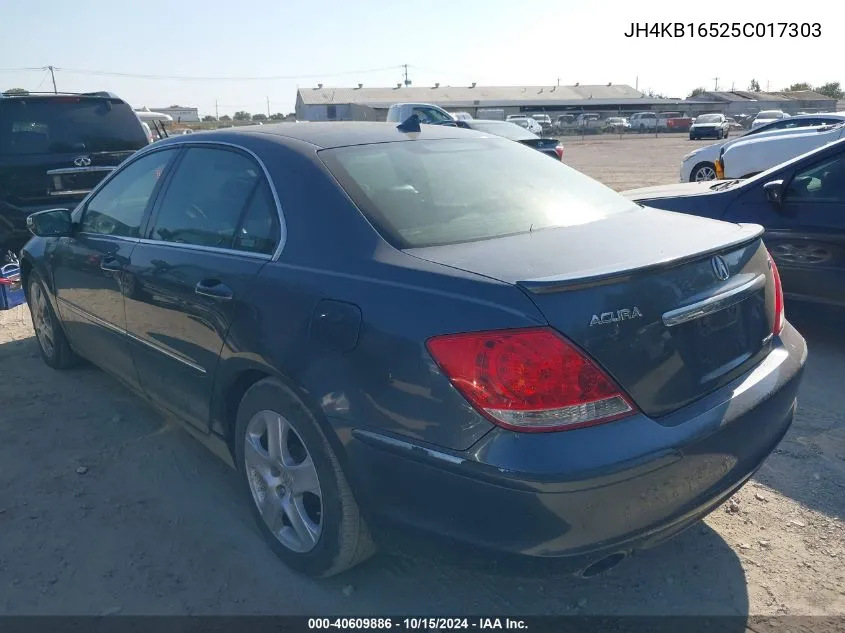 2005 Acura Rl 3.5 VIN: JH4KB16525C017303 Lot: 40609886