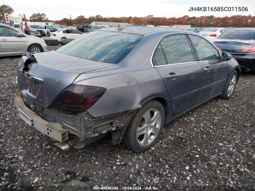 2005 Acura Rl 3.5 VIN: JH4KB16585C011506 Lot: 40696398