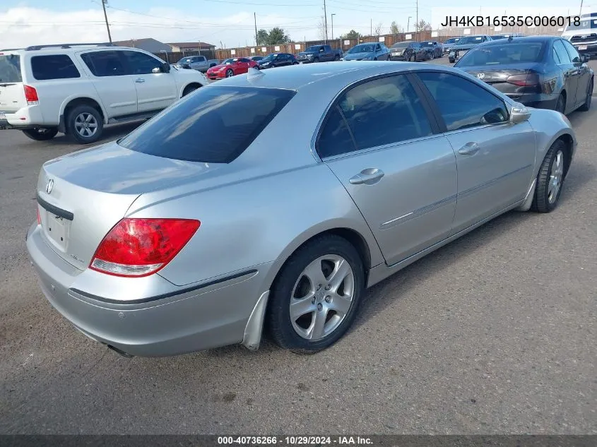 2005 Acura Rl 3.5 (48-State Only) (A5) VIN: JH4KB16535C006018 Lot: 40736266