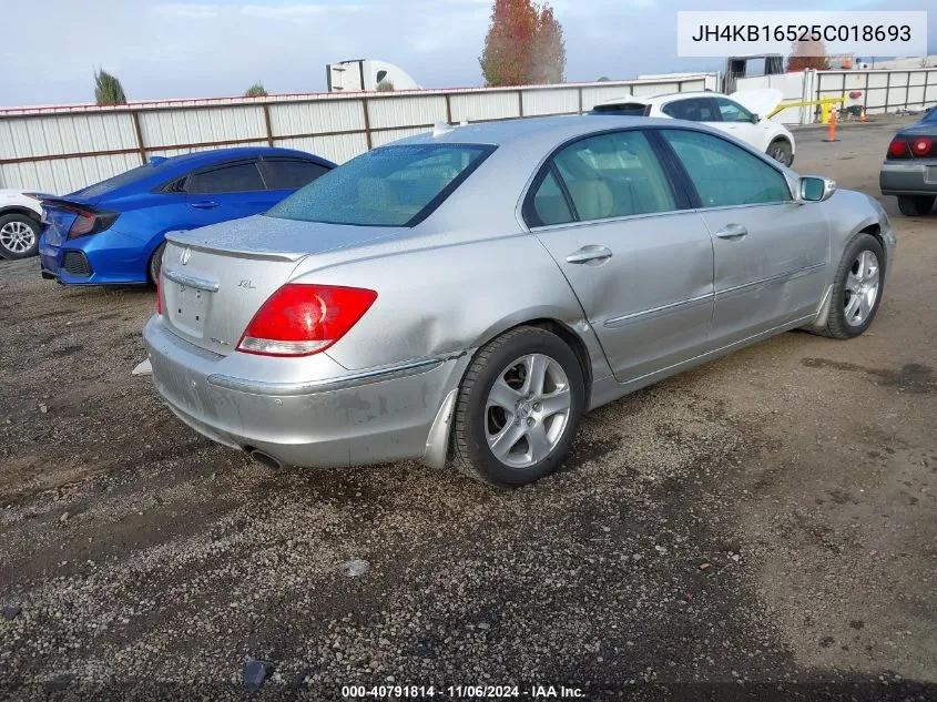 2005 Acura Rl 3.5 VIN: JH4KB16525C018693 Lot: 40791814