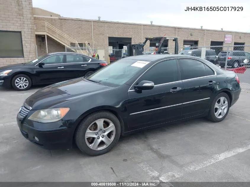 2005 Acura Rl 3.5 (48-State Only) (A5) VIN: JH4KB16505C017929 Lot: 40819508