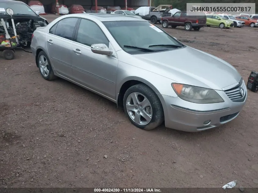 2005 Acura Rl 3.5 (48-State Only) (A5) VIN: JH4KB16555C007817 Lot: 40824280