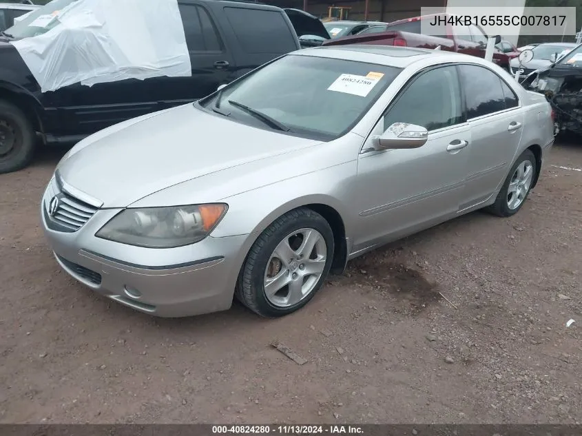 2005 Acura Rl 3.5 (48-State Only) (A5) VIN: JH4KB16555C007817 Lot: 40824280