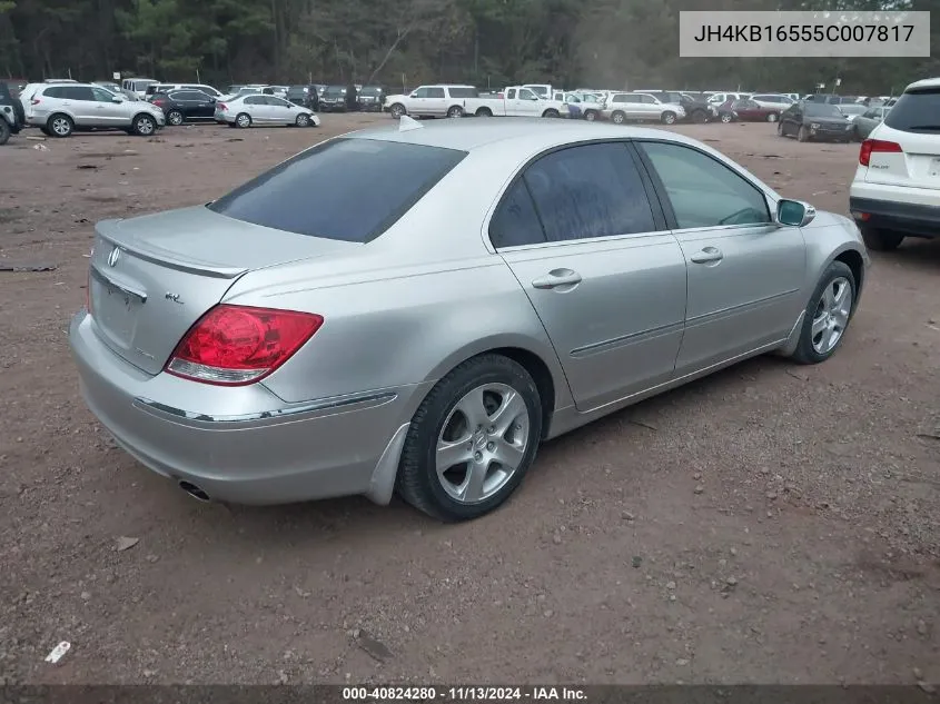 2005 Acura Rl 3.5 (48-State Only) (A5) VIN: JH4KB16555C007817 Lot: 40824280