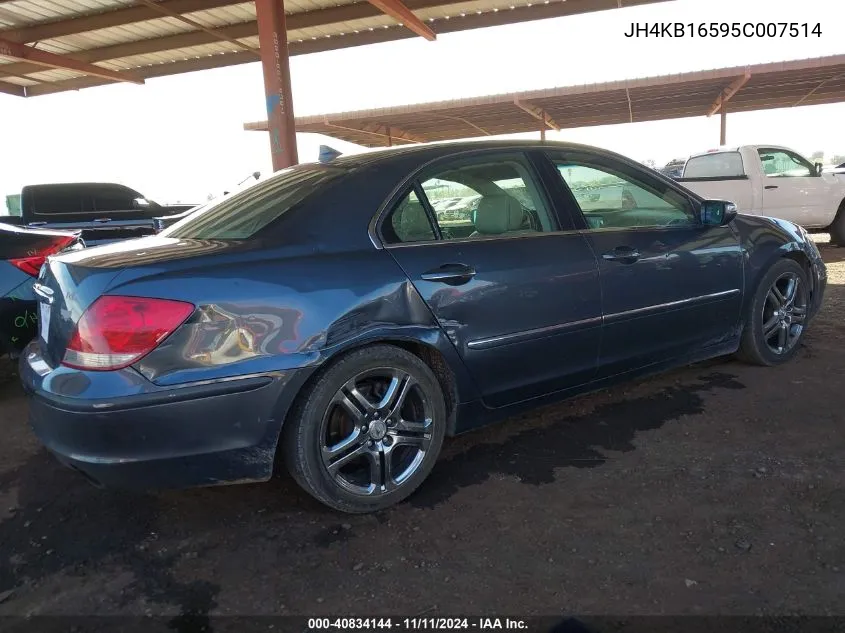 2005 Acura Rl 3.5 (48-State Only) (A5) VIN: JH4KB16595C007514 Lot: 40834144