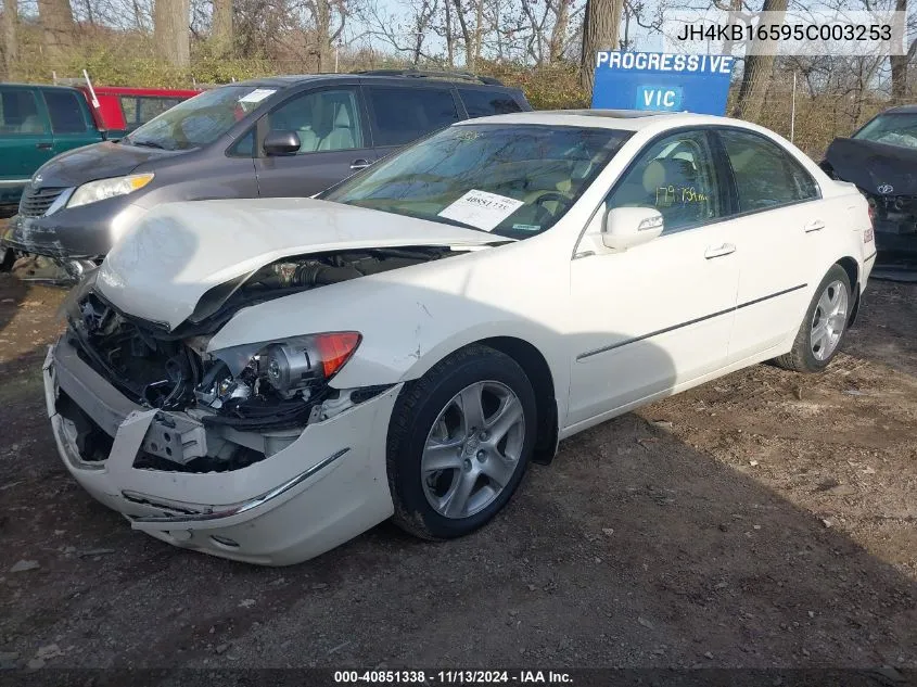 2005 Acura Rl 3.5 VIN: JH4KB16595C003253 Lot: 40851338