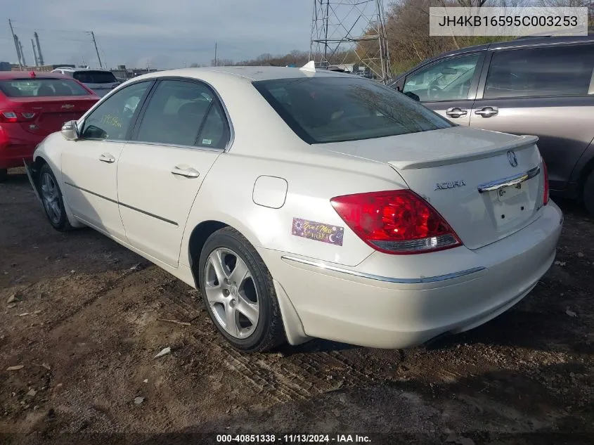 2005 Acura Rl 3.5 VIN: JH4KB16595C003253 Lot: 40851338