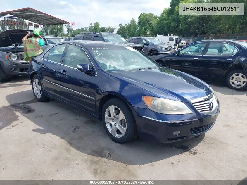 2006 Acura Rl 3.5 VIN: JH4KB16546C012511 Lot: 39955162