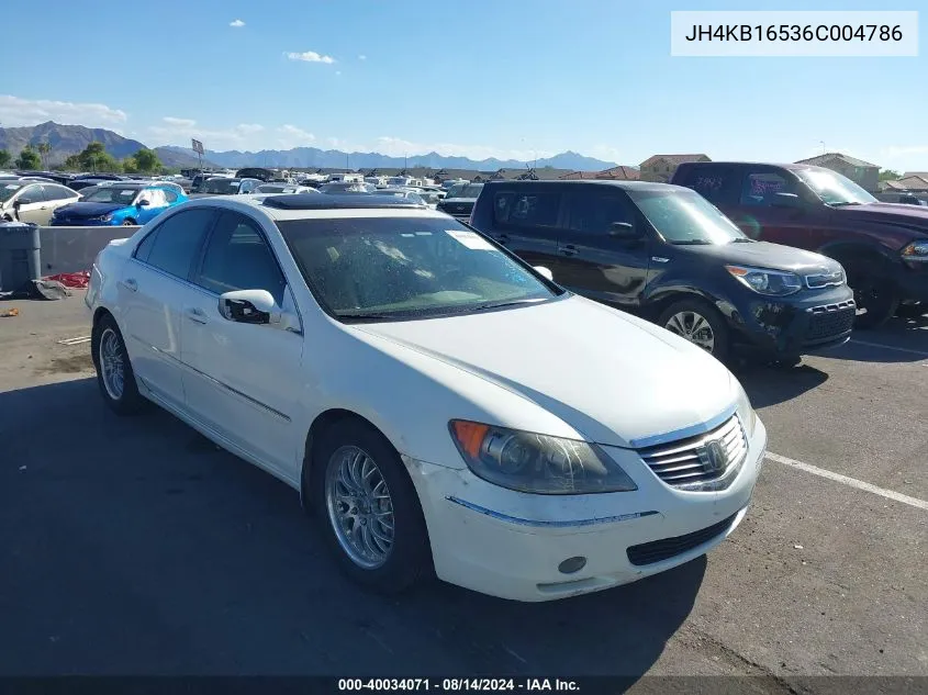 2006 Acura Rl 3.5 VIN: JH4KB16536C004786 Lot: 40034071