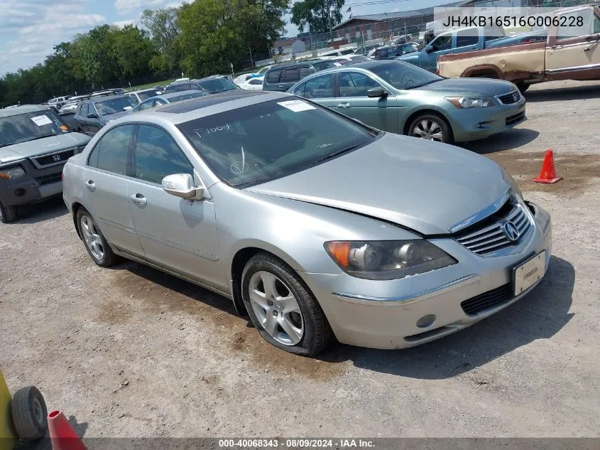 JH4KB16516C006228 2006 Acura Rl 3.5