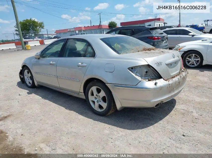 JH4KB16516C006228 2006 Acura Rl 3.5