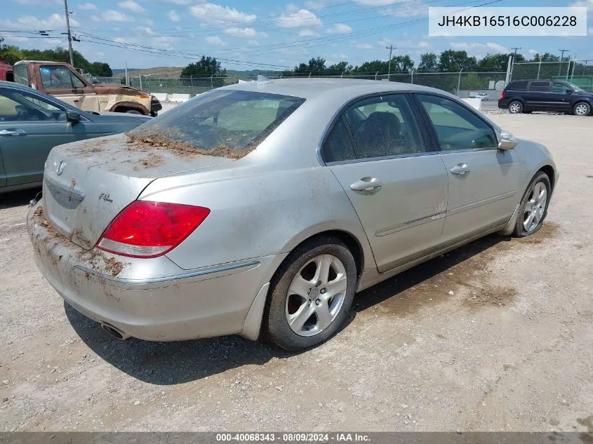 JH4KB16516C006228 2006 Acura Rl 3.5