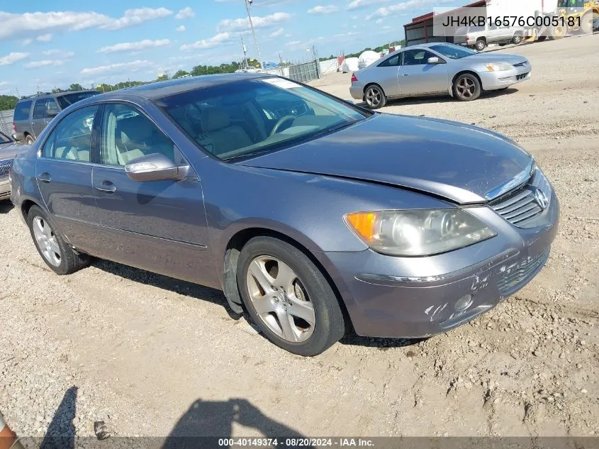 JH4KB16576C005181 2006 Acura Rl 3.5