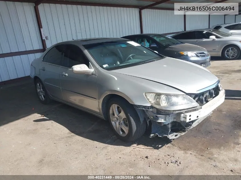 JH4KB16506C006494 2006 Acura Rl 3.5