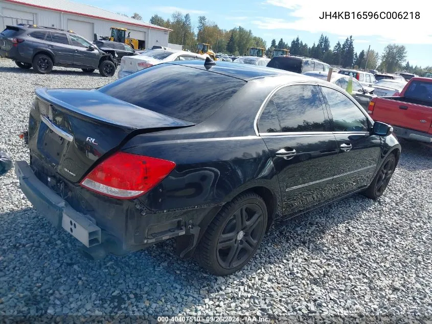 2006 Acura Rl 3.5 VIN: JH4KB16596C006218 Lot: 40407510