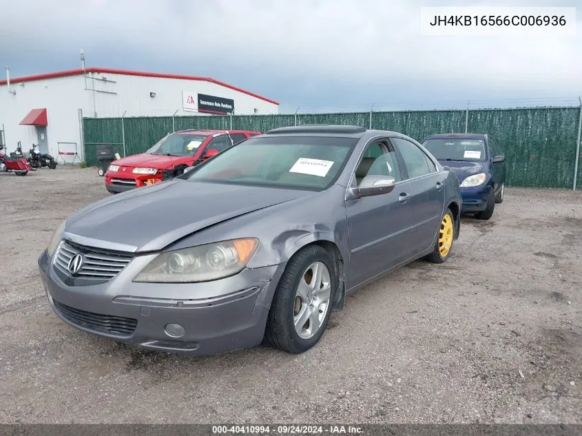 2006 Acura Rl 3.5 VIN: JH4KB16566C006936 Lot: 40410994