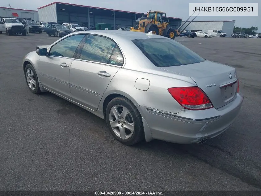 2006 Acura Rl 3.5 VIN: JH4KB16566C009951 Lot: 40420908