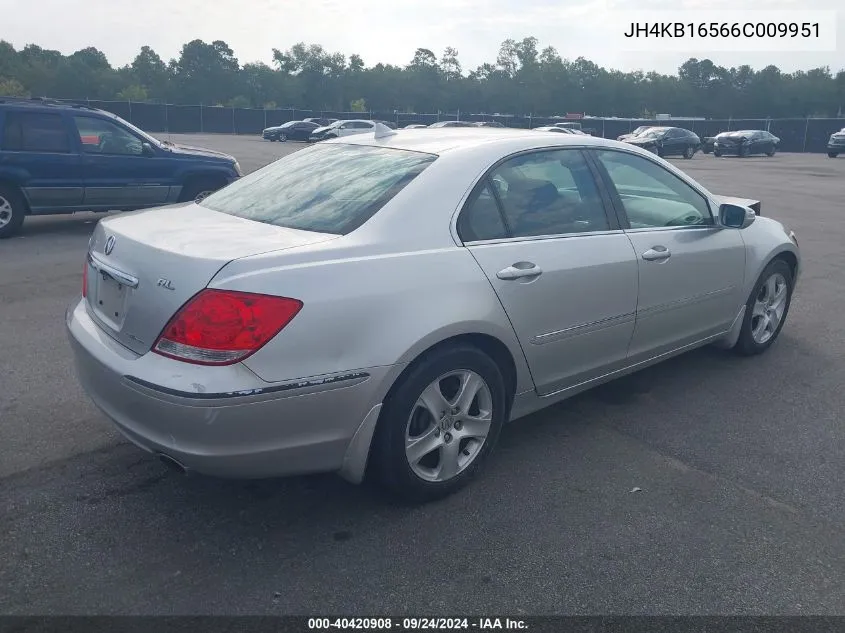 2006 Acura Rl 3.5 VIN: JH4KB16566C009951 Lot: 40420908