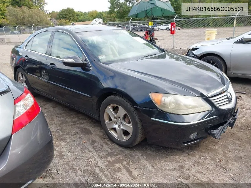 2006 Acura Rl 3.5 VIN: JH4KB16586C005531 Lot: 40426754