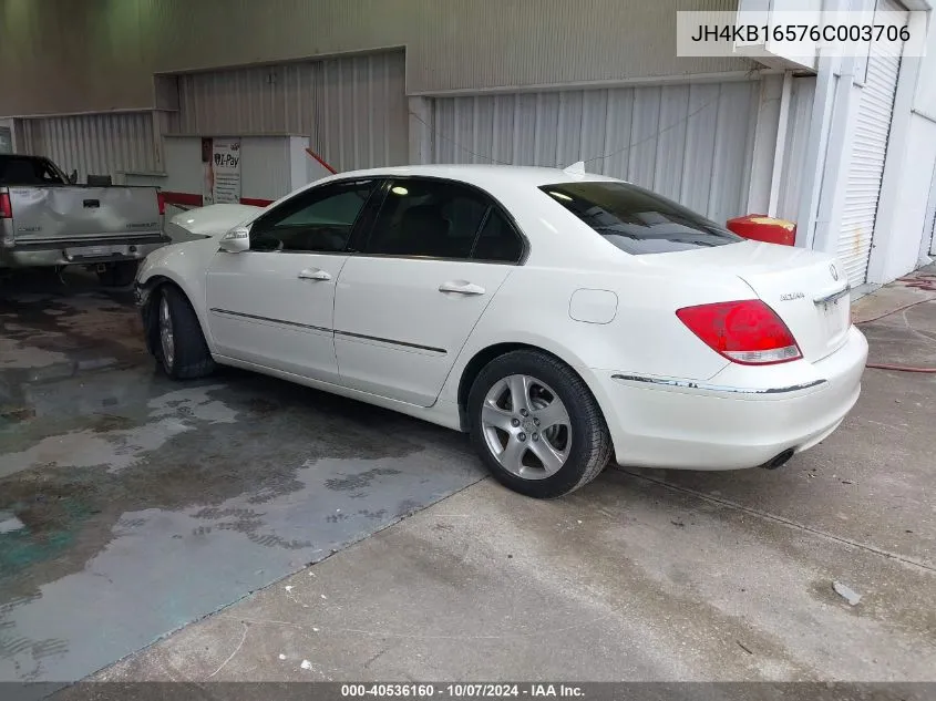 2006 Acura Rl 3.5 VIN: JH4KB16576C003706 Lot: 40536160