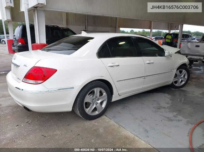 2006 Acura Rl 3.5 VIN: JH4KB16576C003706 Lot: 40536160