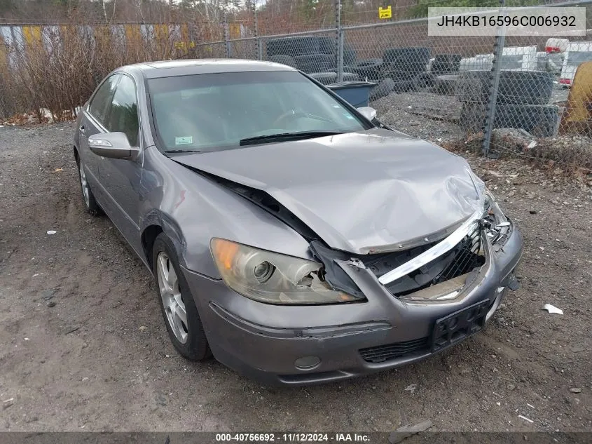 2006 Acura Rl 3.5 VIN: JH4KB16596C006932 Lot: 40756692