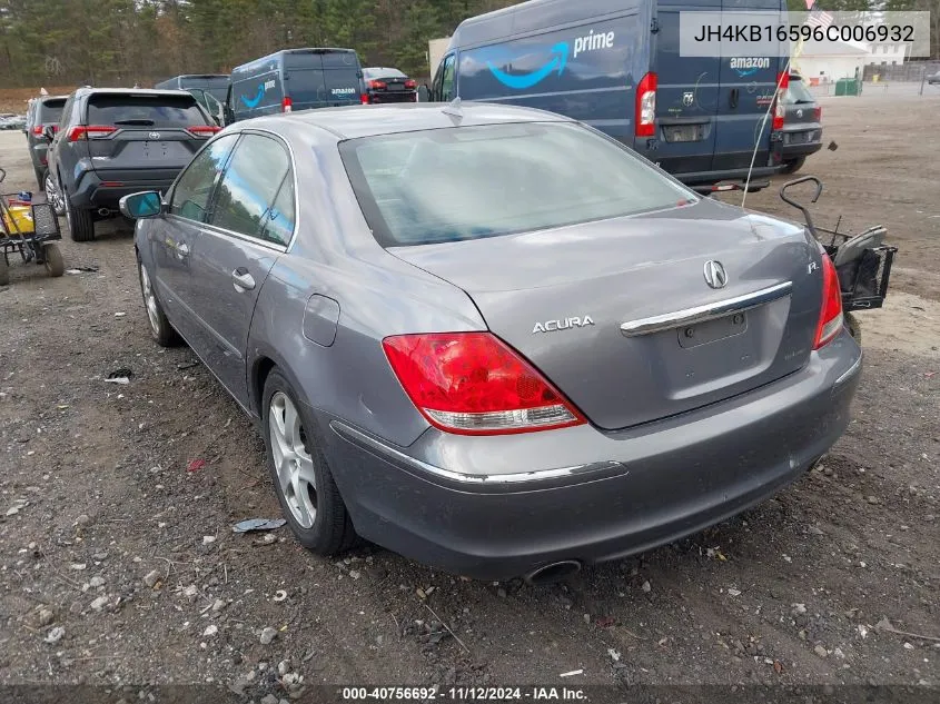 2006 Acura Rl 3.5 VIN: JH4KB16596C006932 Lot: 40756692