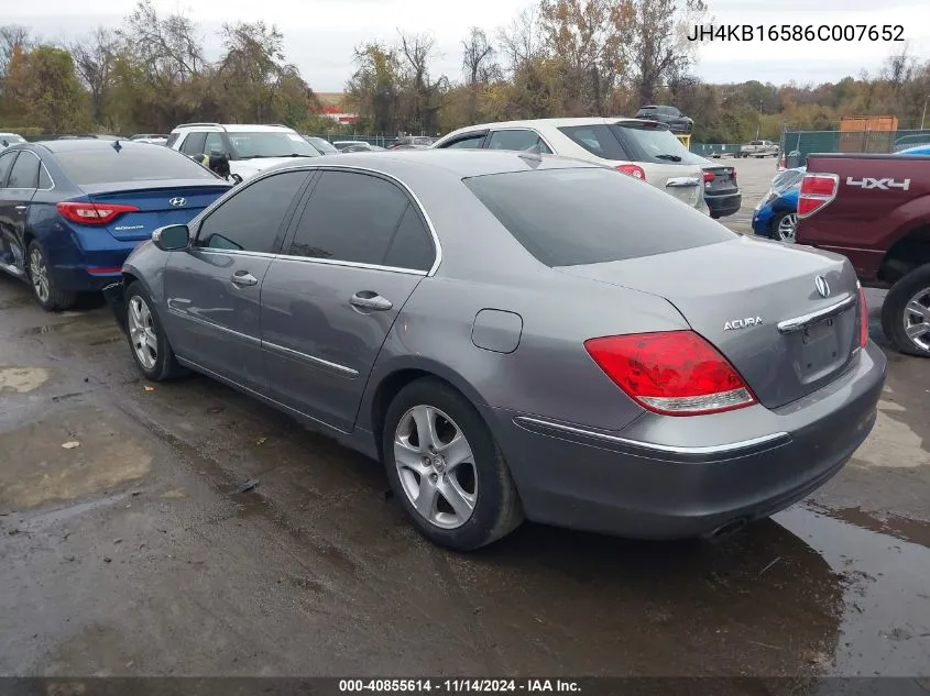 2006 Acura Rl 3.5 VIN: JH4KB16586C007652 Lot: 40855614