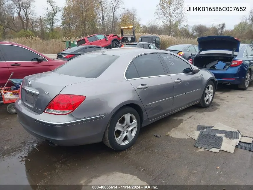 2006 Acura Rl 3.5 VIN: JH4KB16586C007652 Lot: 40855614