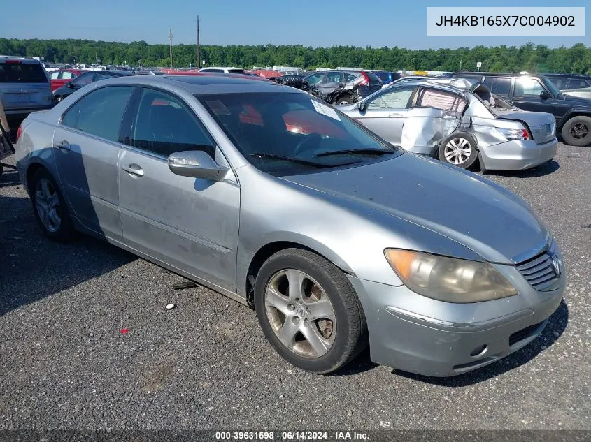 2007 Acura Rl 3.5 VIN: JH4KB165X7C004902 Lot: 39631598