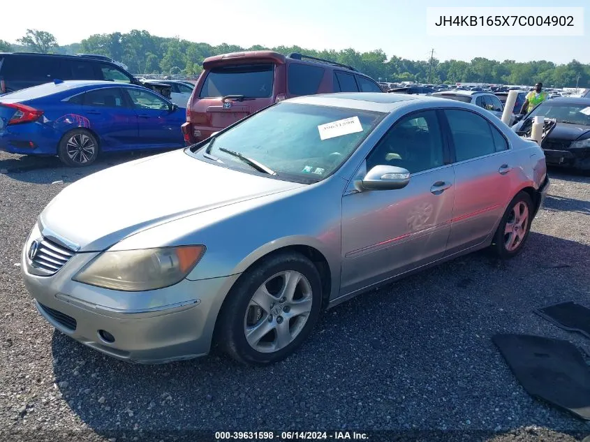 2007 Acura Rl 3.5 VIN: JH4KB165X7C004902 Lot: 39631598