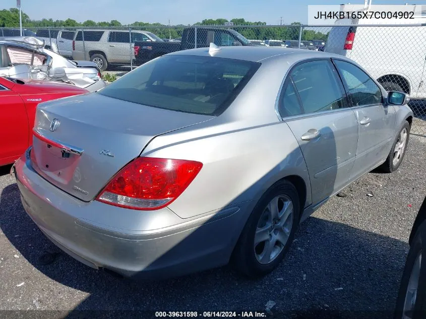 2007 Acura Rl 3.5 VIN: JH4KB165X7C004902 Lot: 39631598