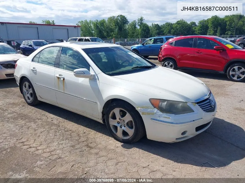 JH4KB16587C000511 2007 Acura Rl 3.5